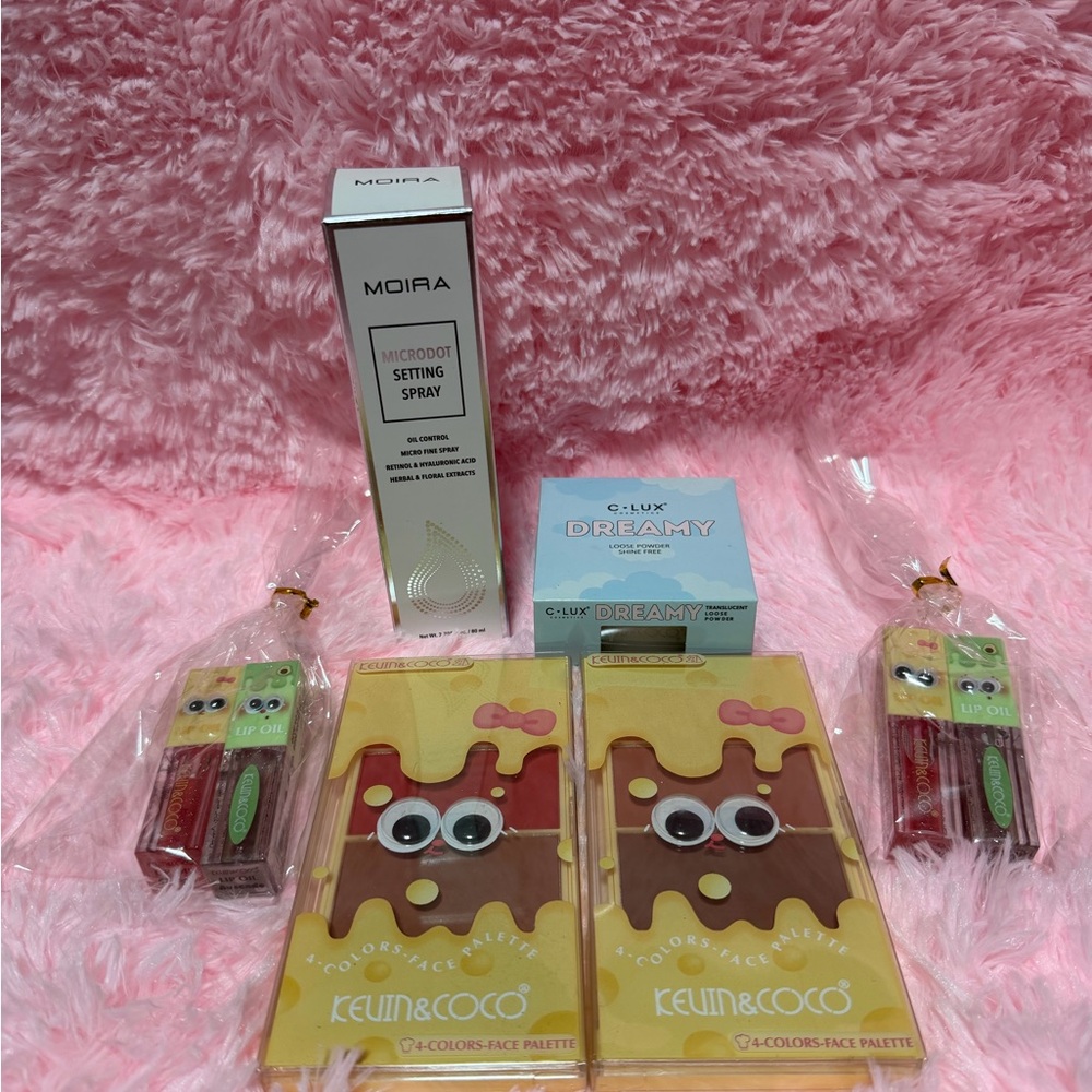 MOIRA Microdot Setting Spray & C-LUX Dreamy Face Palette Bundle - Pink